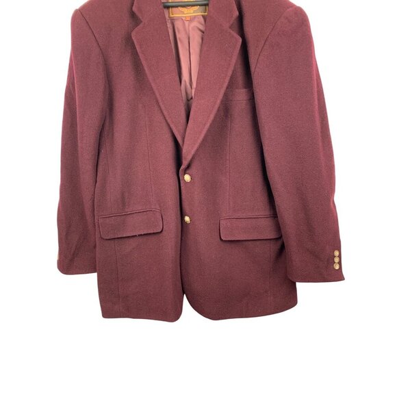 Mens Structure Collezioni Burgundy Blazer Jacket Size L - Picture 3 of 4
